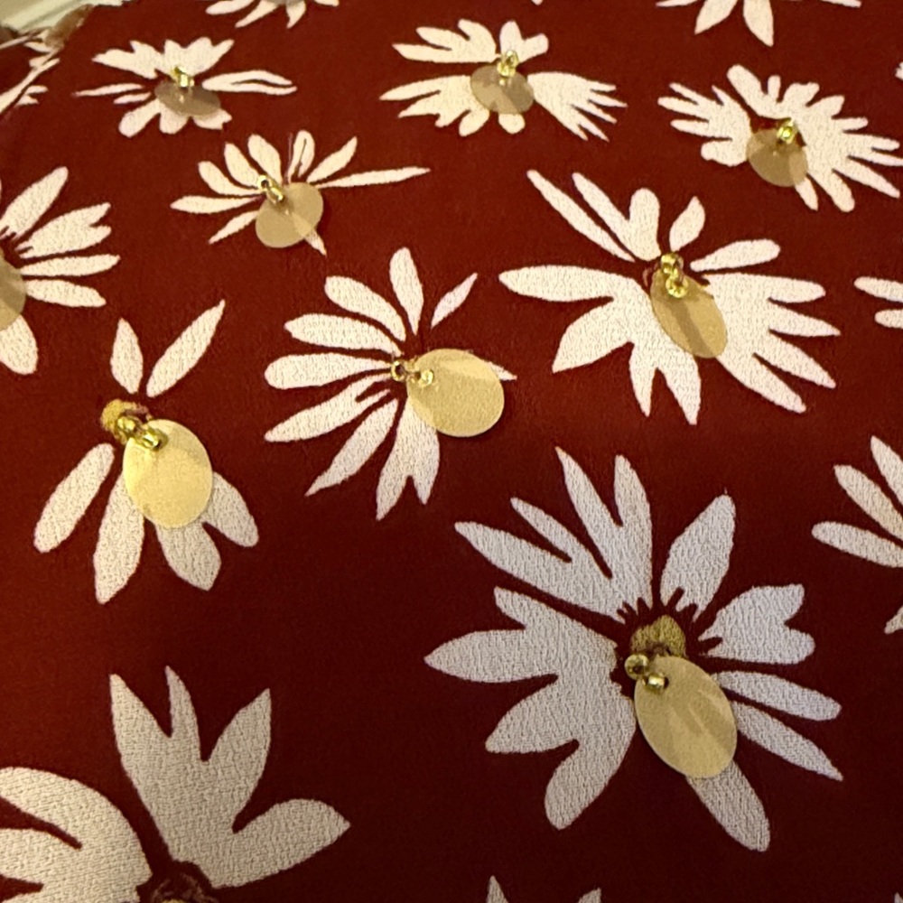 J. Crew Burgundy and White Floral Dress - Picture 3 of 4